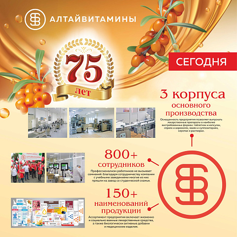 АЛТАЙВИТАМИНЫ – 75 лет!